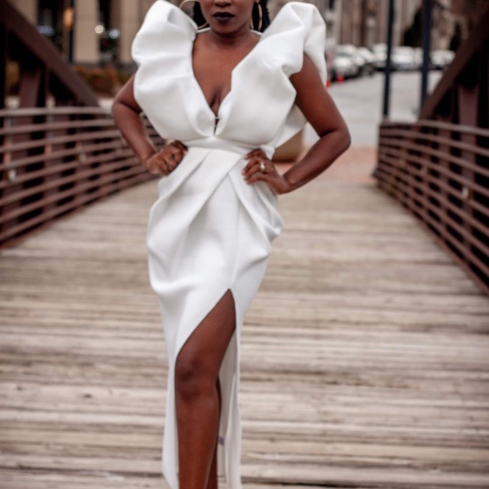 Off white spectacular dress